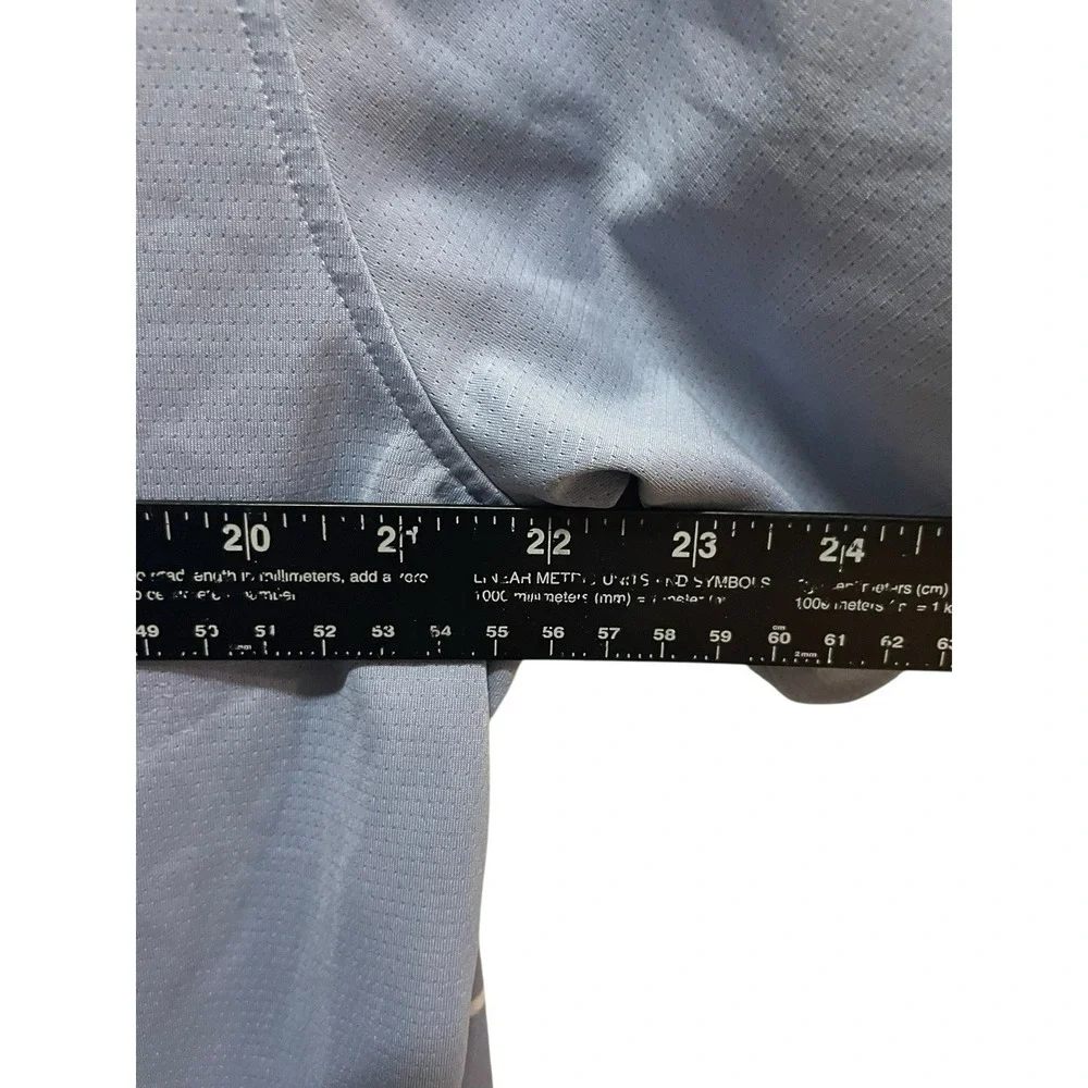 Nike Dri-FIT Men's Golf Polo‎ Large Blue White Check Performance Shirt